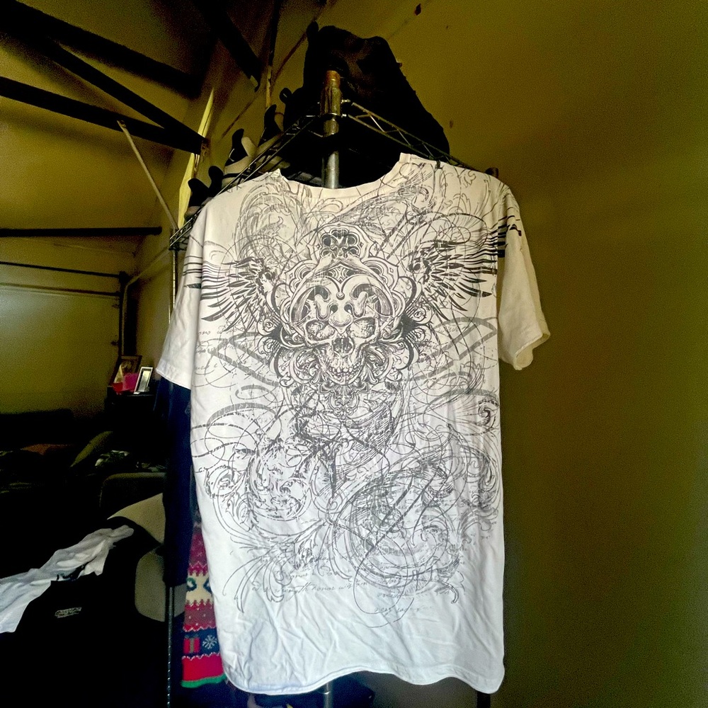 Super dope affliction type shirt